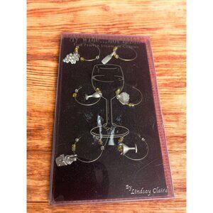 Lindsay Claire Pewter Wine Glass Charms Set Stemware Markers